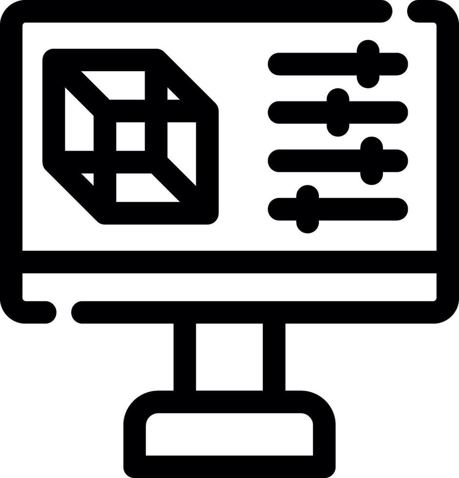 conception d'icône créative de simulation vecteur