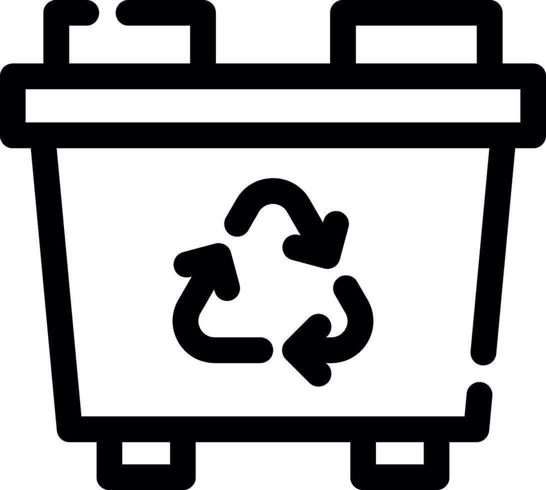 conception d'icône créative bac de recyclage vecteur