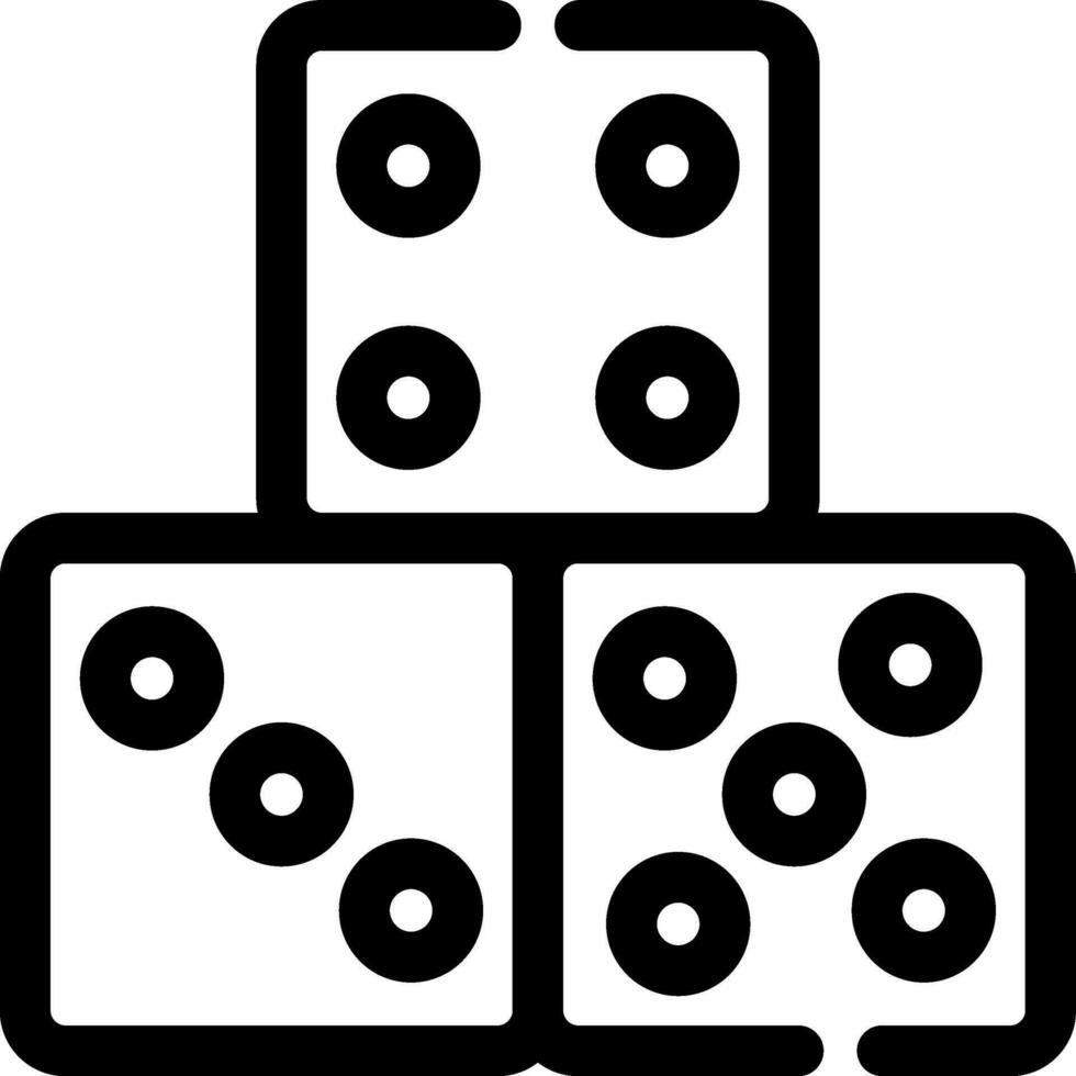 conception d'icône créative de pièce de domino vecteur