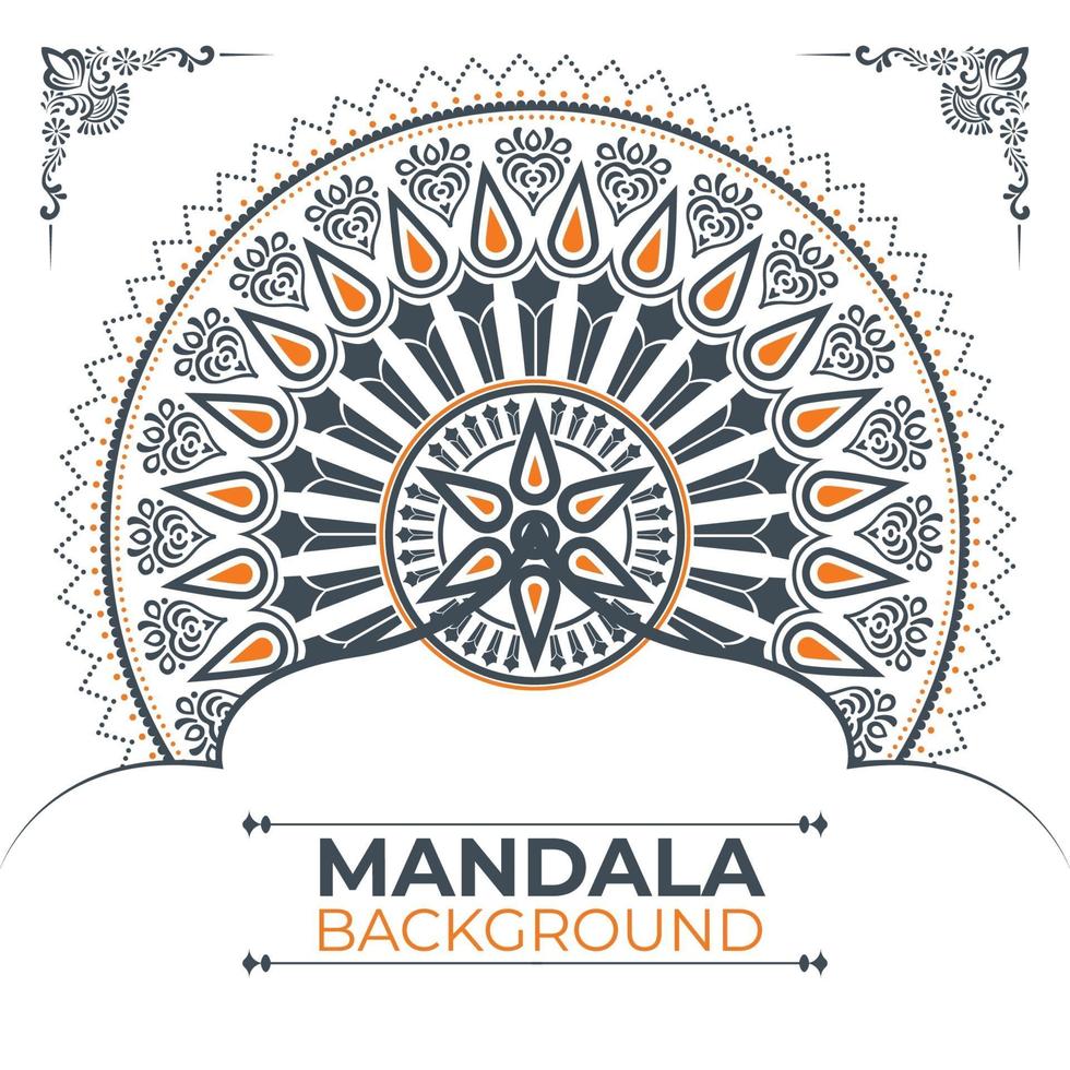 design de fond de mandala créatif et unique vecteur