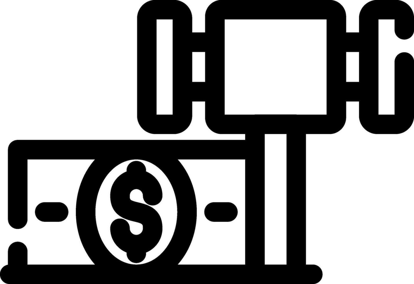 conception d'icône créative de faillite vecteur