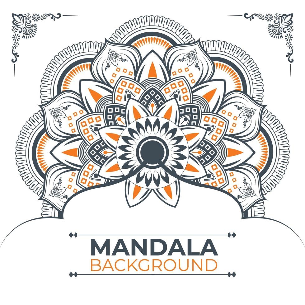 design de fond de mandala créatif et unique vecteur