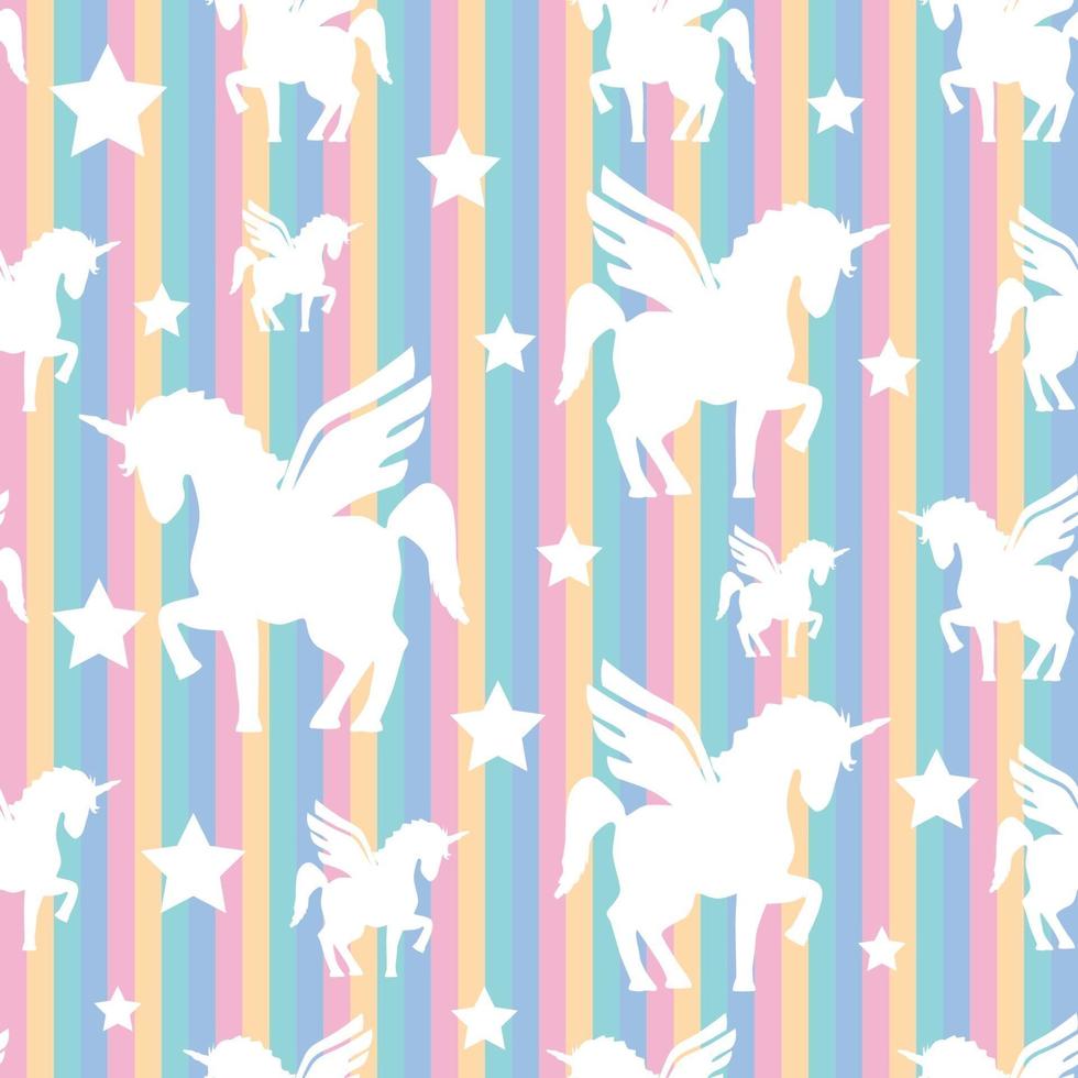 joli motif de licorne aux couleurs de l'arc-en-ciel vecteur