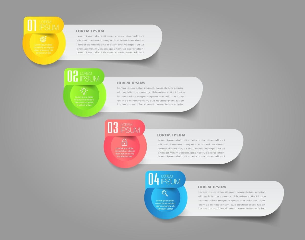 modèle de zone de texte moderne, bannière d'infographie vecteur