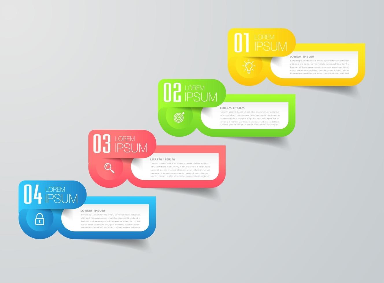 modèle de zone de texte moderne, bannière d'infographie vecteur