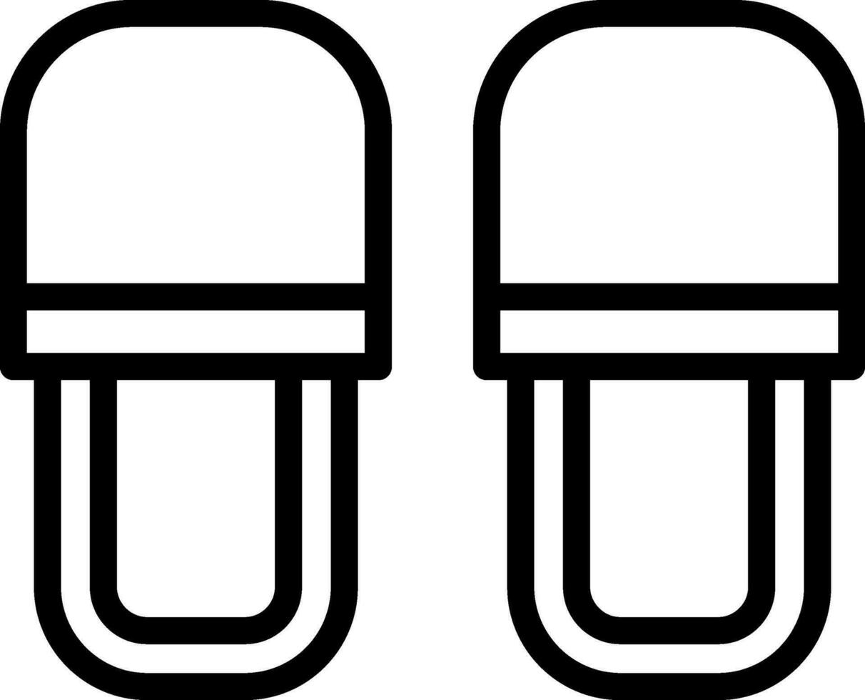 conception d'icônes créatives de pantoufles vecteur