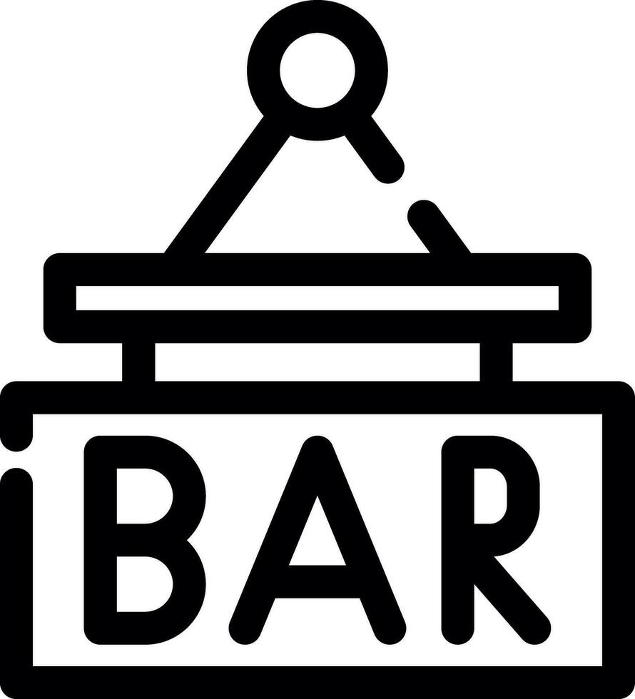 conception d'icônes créatives de panneau de signalisation de bar vecteur