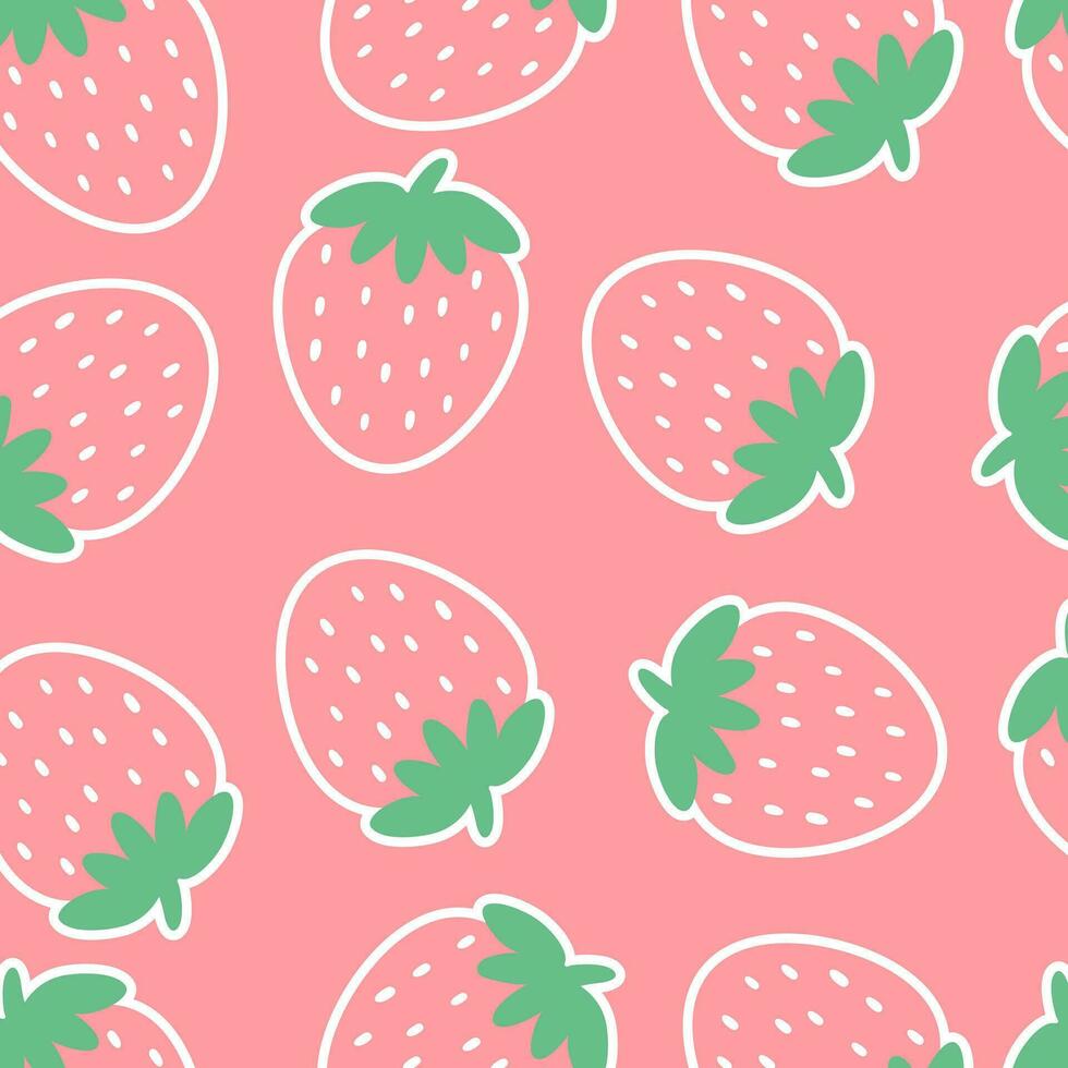 des fraises sans couture modèle Frais fruit Contexte texture vecteur