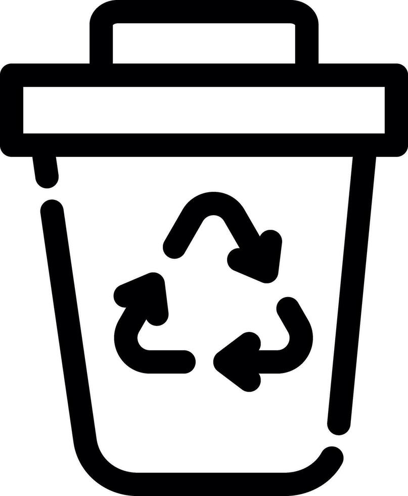 conception d'icône créative poubelle vecteur