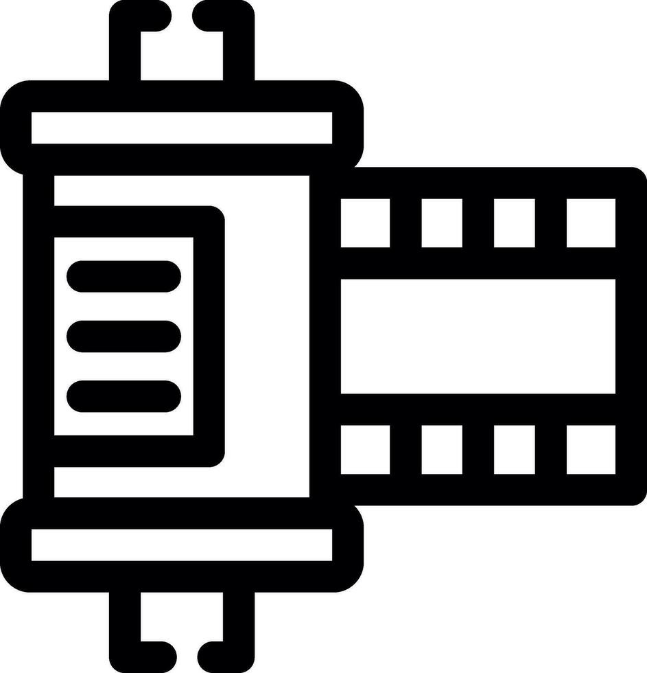 conception d'icône créative de rouleau de film vecteur