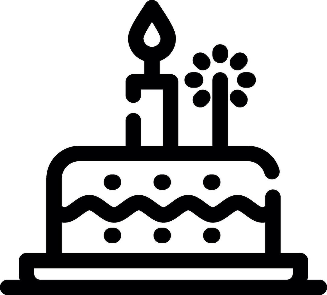 conception d'icône créative de gâteau d'anniversaire vecteur