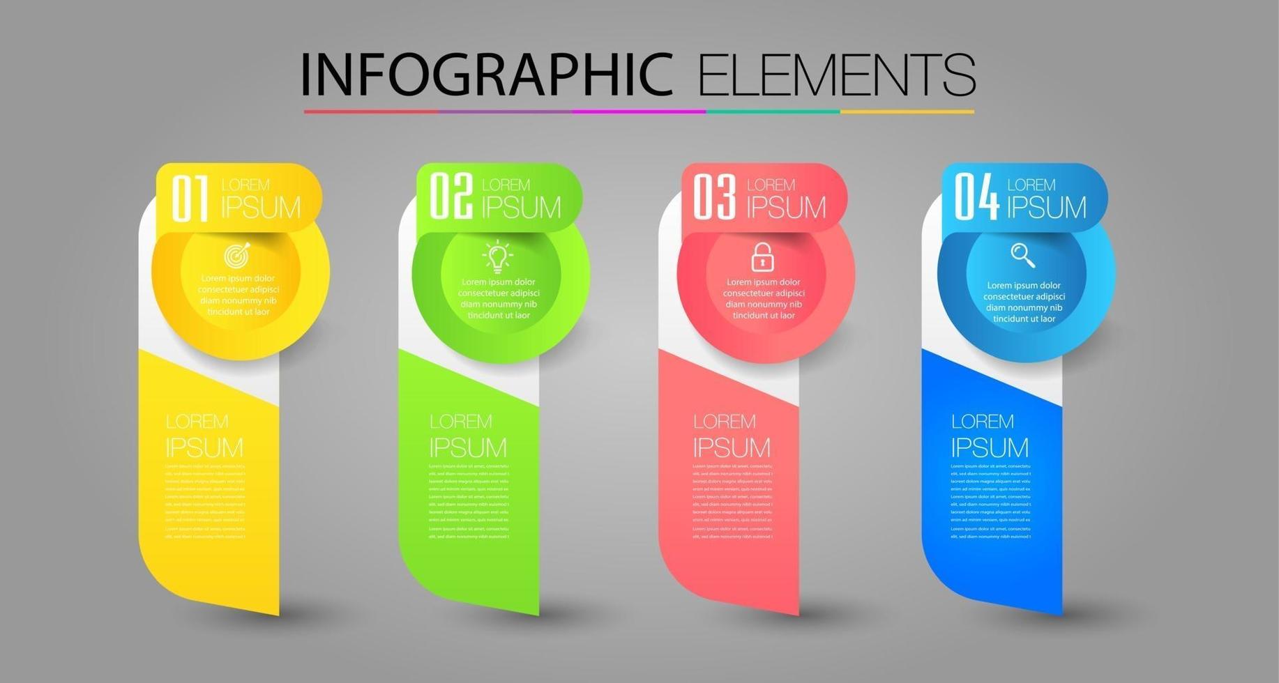 modèle de zone de texte moderne, bannière d'infographie vecteur