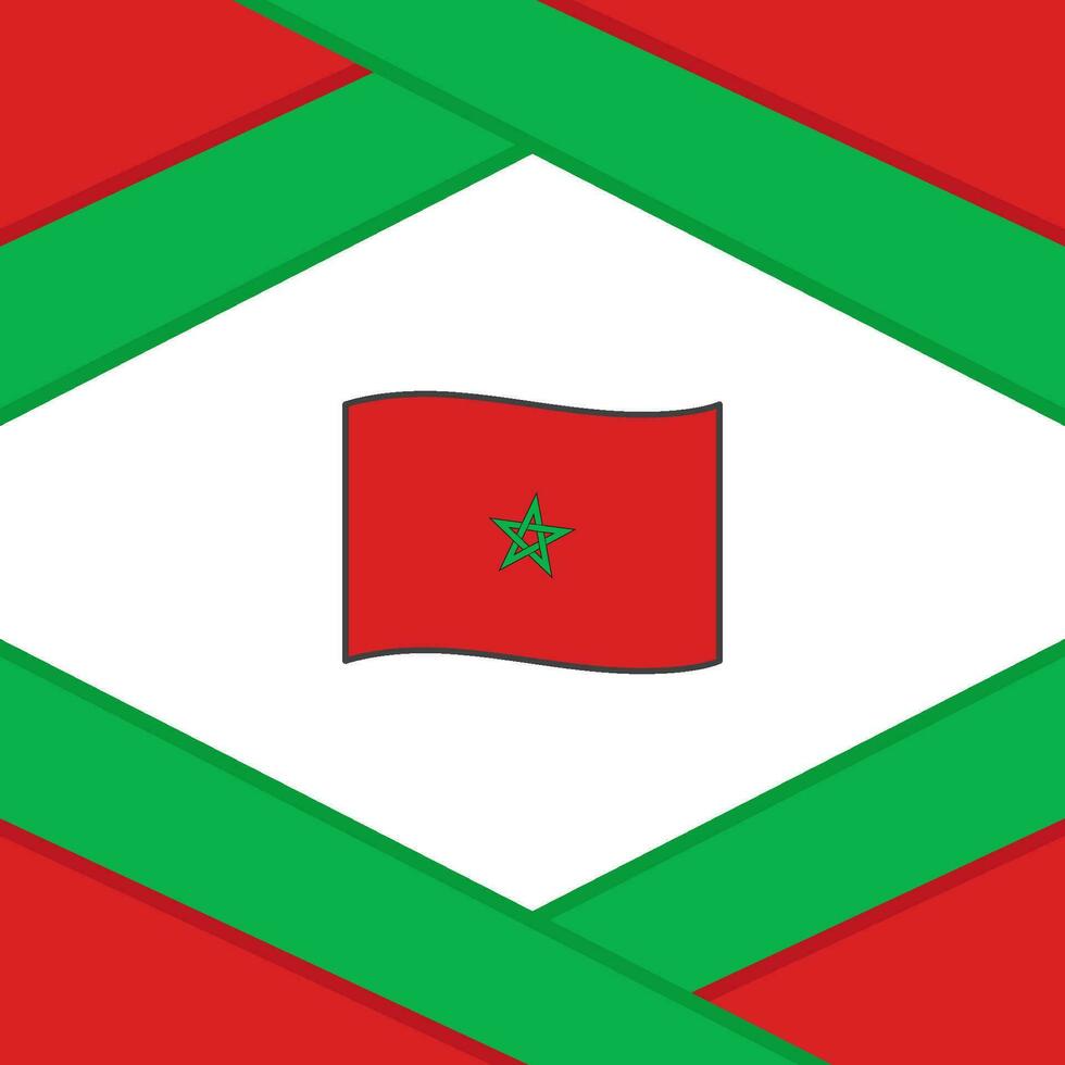 Maroc drapeau abstrait Contexte conception modèle. Maroc indépendance journée bannière social médias poste. Maroc vecteur