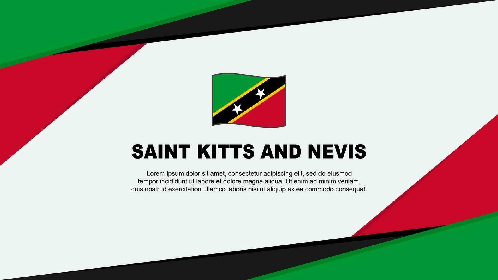 Saint kitts et nevis drapeau abstrait Contexte conception modèle. Saint kitts et nevis indépendance journée bannière dessin animé vecteur illustration