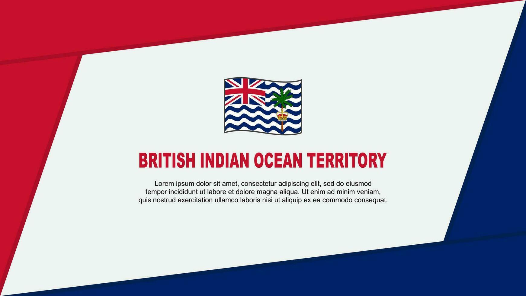 Britanique Indien océan territoire drapeau abstrait Contexte conception modèle. Britanique Indien océan territoire indépendance journée bannière dessin animé vecteur illustration. bannière