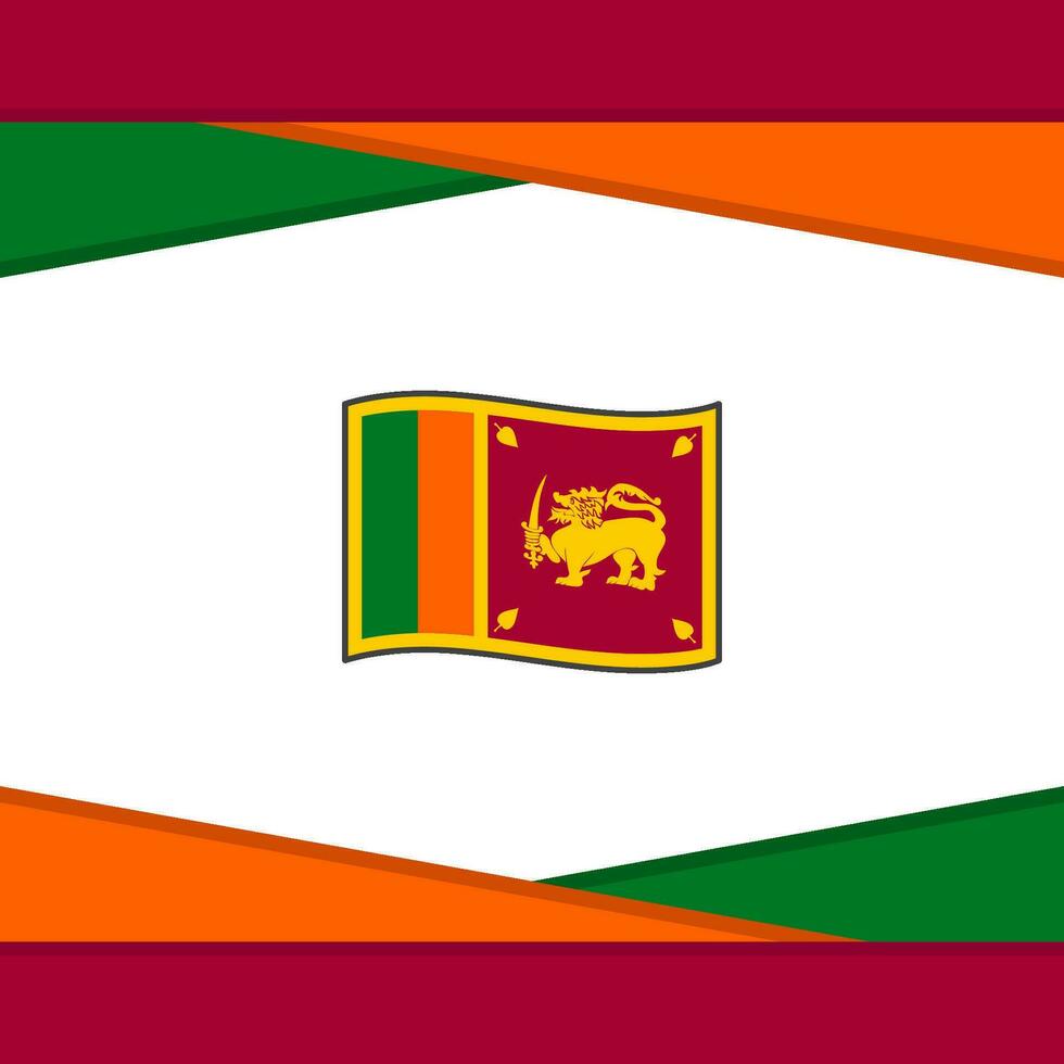 sri lanka drapeau abstrait Contexte conception modèle. sri lanka indépendance journée bannière social médias poste. sri lanka vecteur