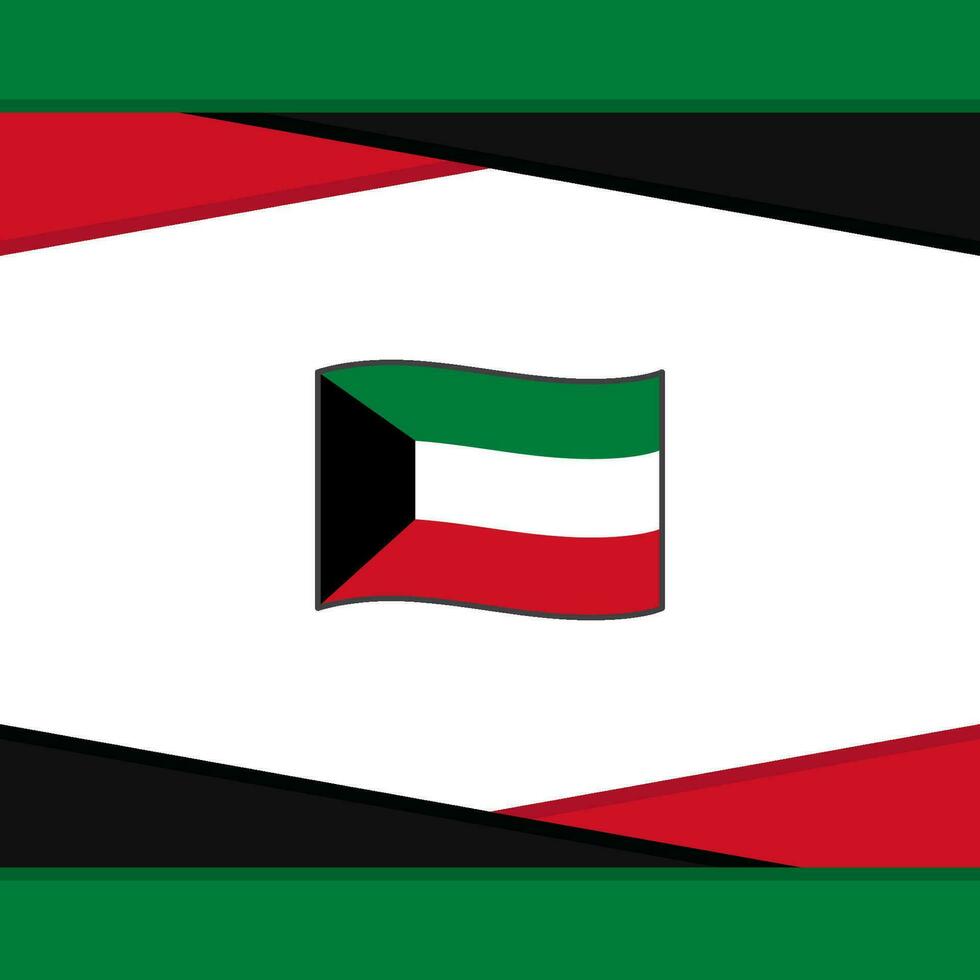 Koweit drapeau abstrait Contexte conception modèle. Koweit indépendance journée bannière social médias poste. Koweit vecteur
