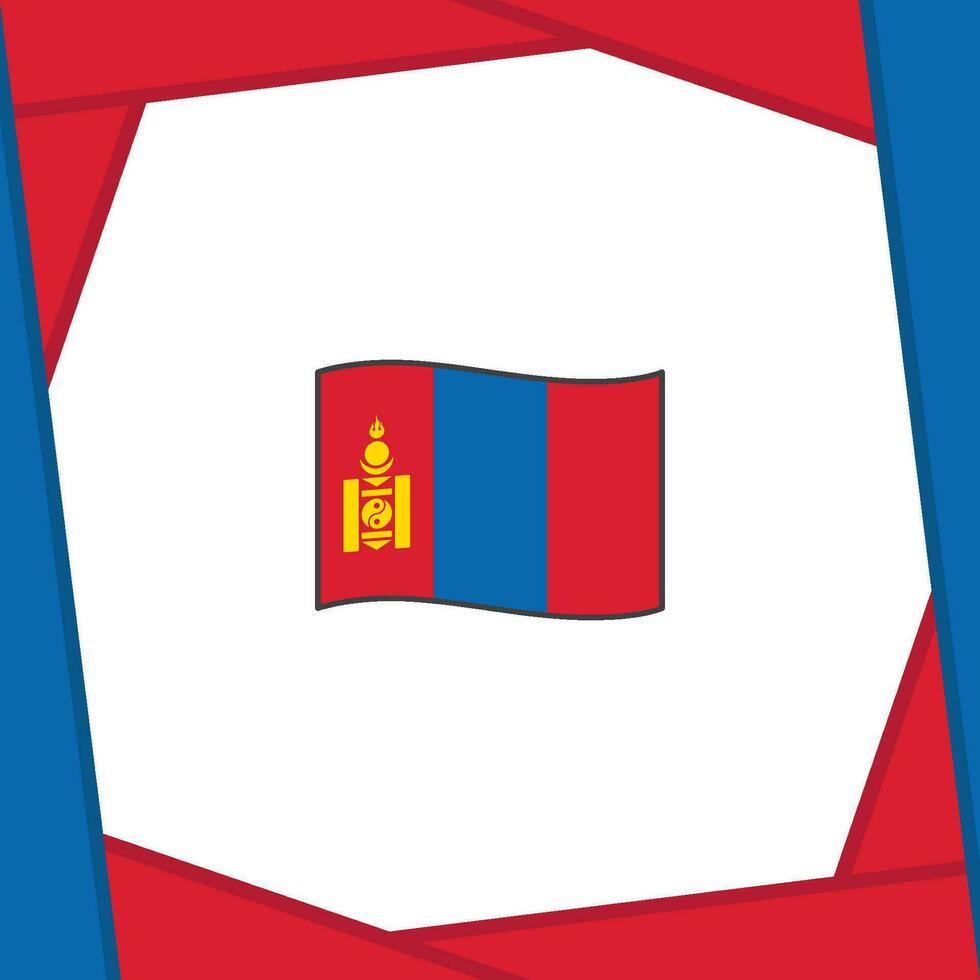 Mongolie drapeau abstrait Contexte conception modèle. Mongolie indépendance journée bannière social médias poste. Mongolie indépendance journée vecteur