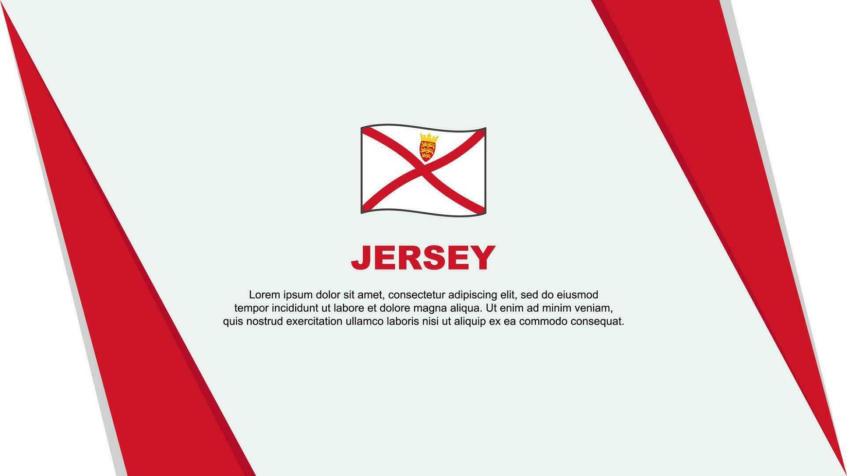 Jersey drapeau abstrait Contexte conception modèle. Jersey indépendance journée bannière dessin animé vecteur illustration. Jersey drapeau