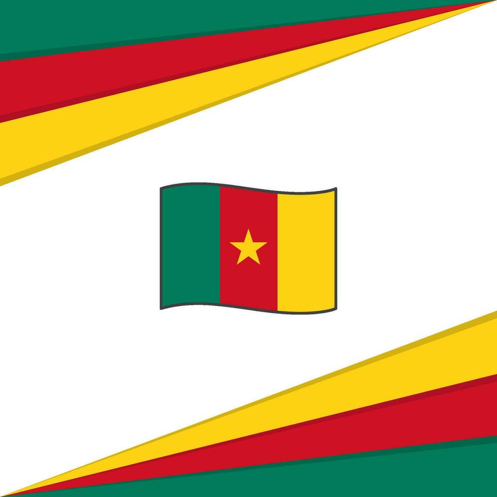 Cameroun drapeau abstrait Contexte conception modèle. Cameroun indépendance journée bannière social médias poste. Cameroun conception vecteur