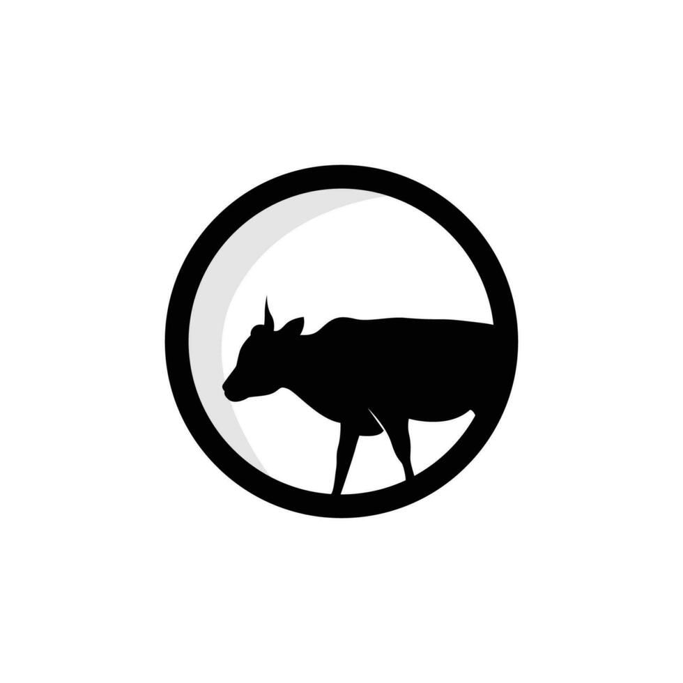 vache logo, bétail ferme vecteur, silhouette Facile minimaliste conception illustration, symbole modèle vecteur