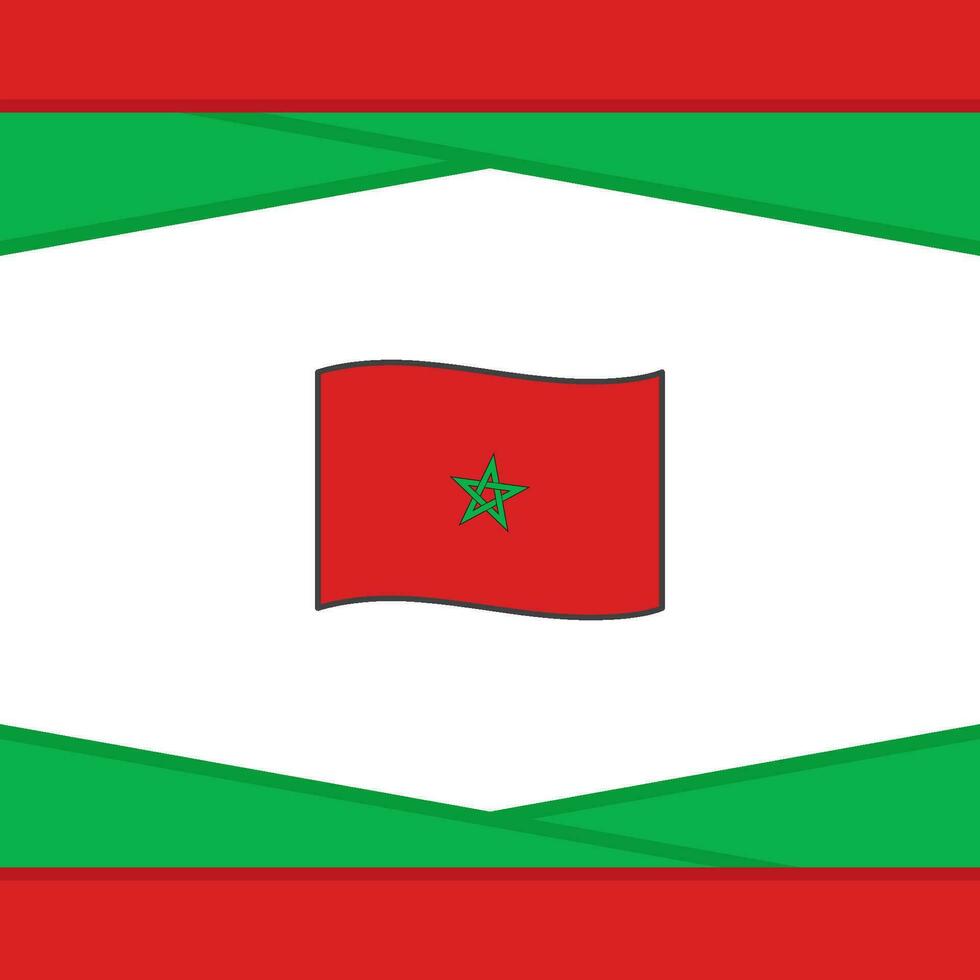 Maroc drapeau abstrait Contexte conception modèle. Maroc indépendance journée bannière social médias poste. Maroc vecteur