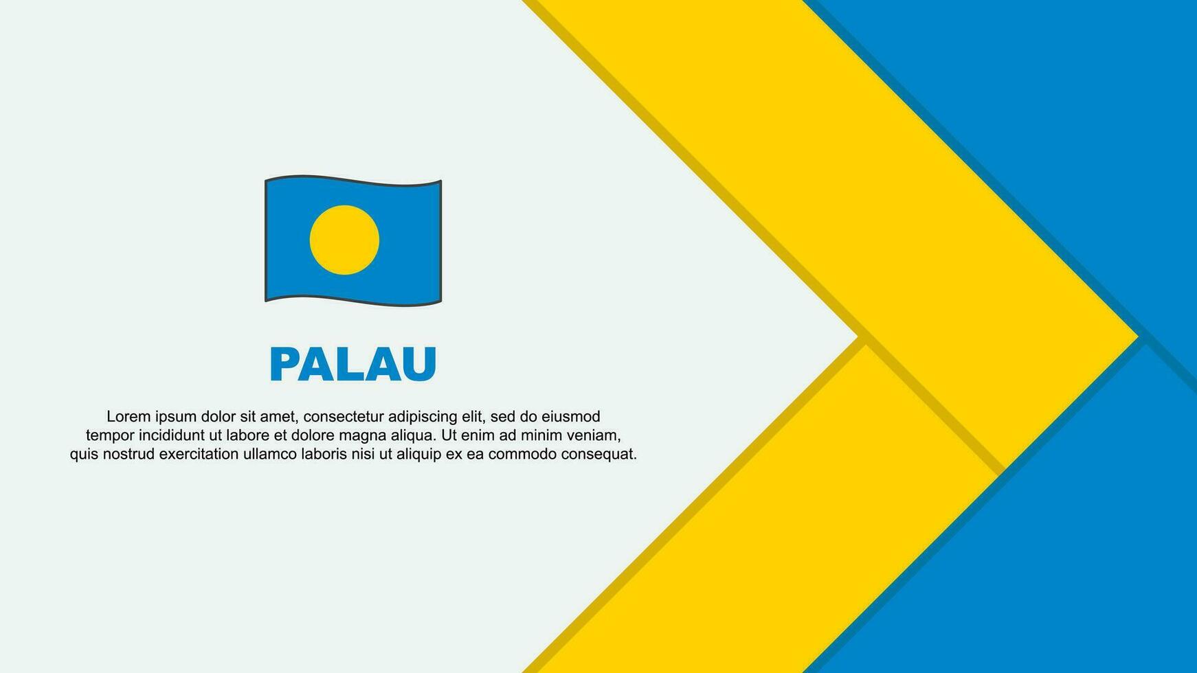 Palau drapeau abstrait Contexte conception modèle. Palau indépendance journée bannière dessin animé vecteur illustration. Palau dessin animé