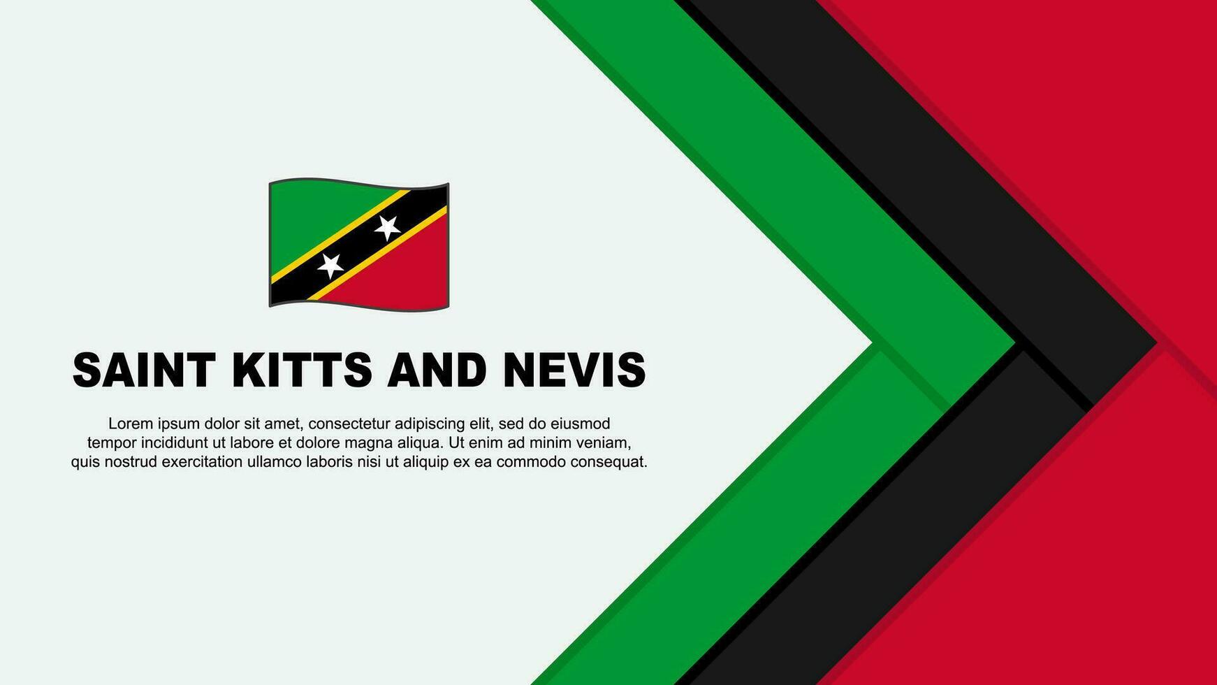 Saint kitts et nevis drapeau abstrait Contexte conception modèle. Saint kitts et nevis indépendance journée bannière dessin animé vecteur illustration. dessin animé