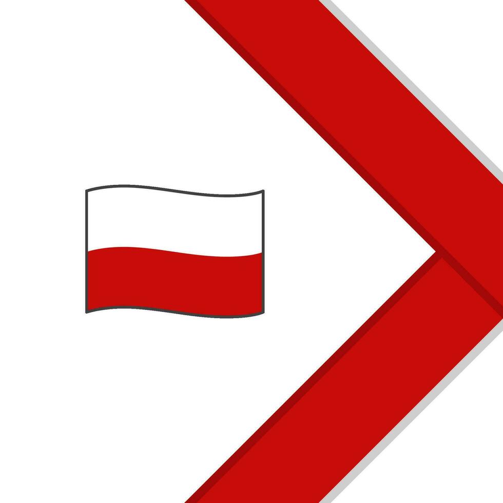 Pologne drapeau abstrait Contexte conception modèle. Pologne indépendance journée bannière social médias poste. Pologne dessin animé vecteur