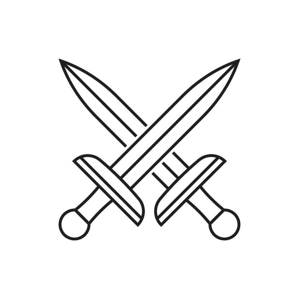 vecteur d'icône d'épée