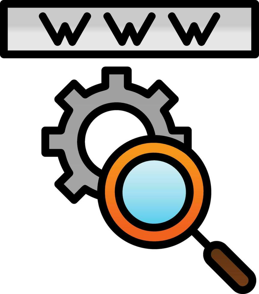 conception d'icône de vecteur de moteur de recherche
