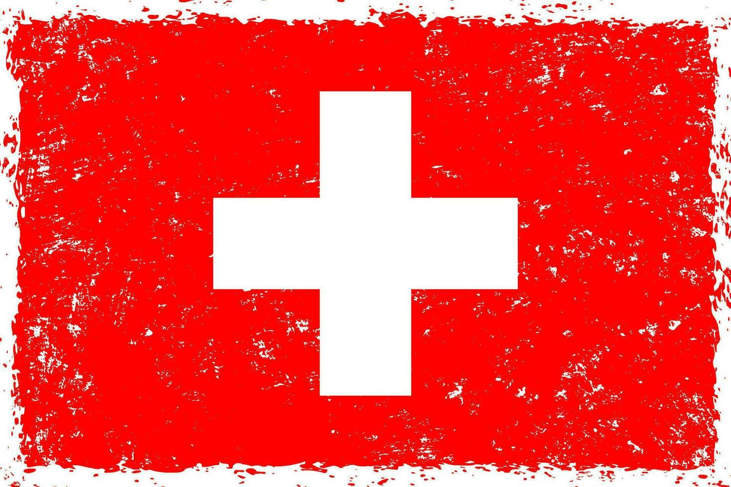 Suisse drapeau grunge affligé style vecteur