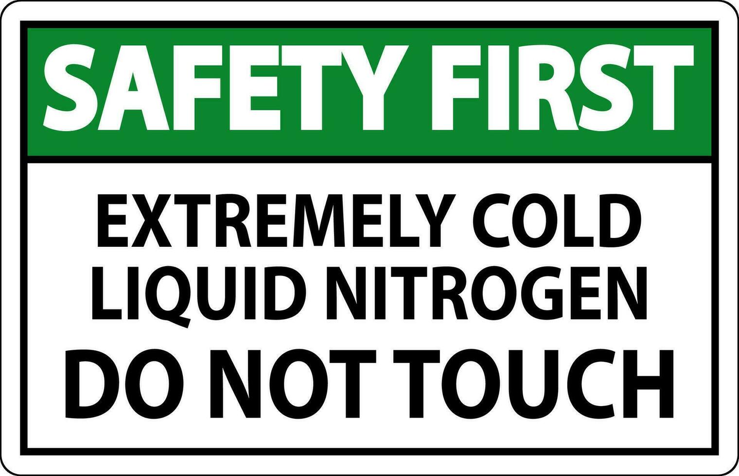 sécurité premier signe extrêmement du froid liquide azote faire ne pas toucher vecteur