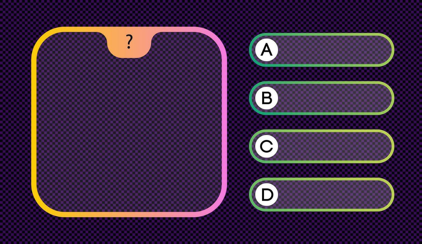 question et réponses néon vecteur style