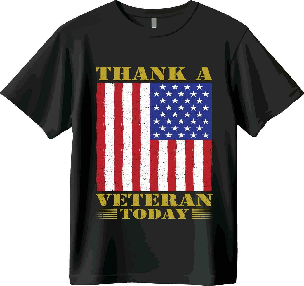 ancien t chemise conception, honorer anciens combattants une patriotique T-shirt à porter avec fierté. vecteur