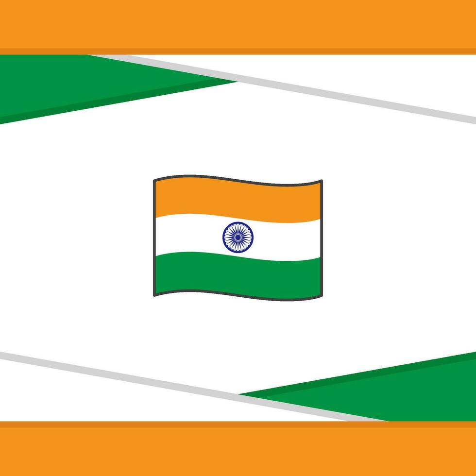 Inde drapeau abstrait Contexte conception modèle. Inde indépendance journée bannière social médias poste. Inde vecteur