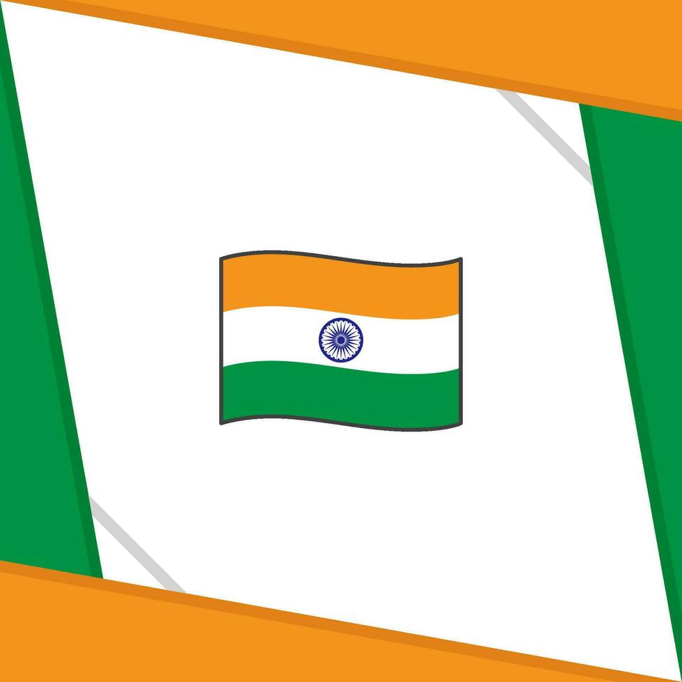 Inde drapeau abstrait Contexte conception modèle. Inde indépendance journée bannière social médias poste. Inde indépendance journée vecteur