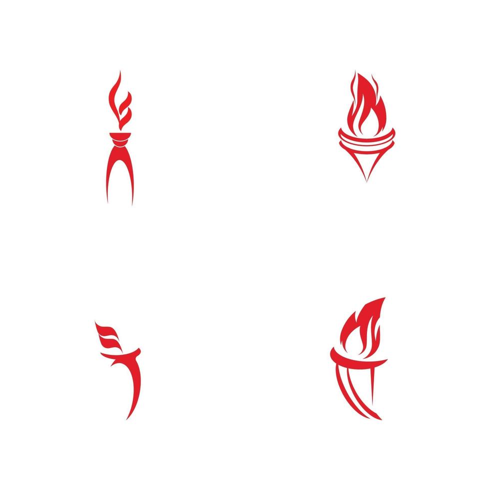 définir le symbole de vecteur de modèle de logo de torche