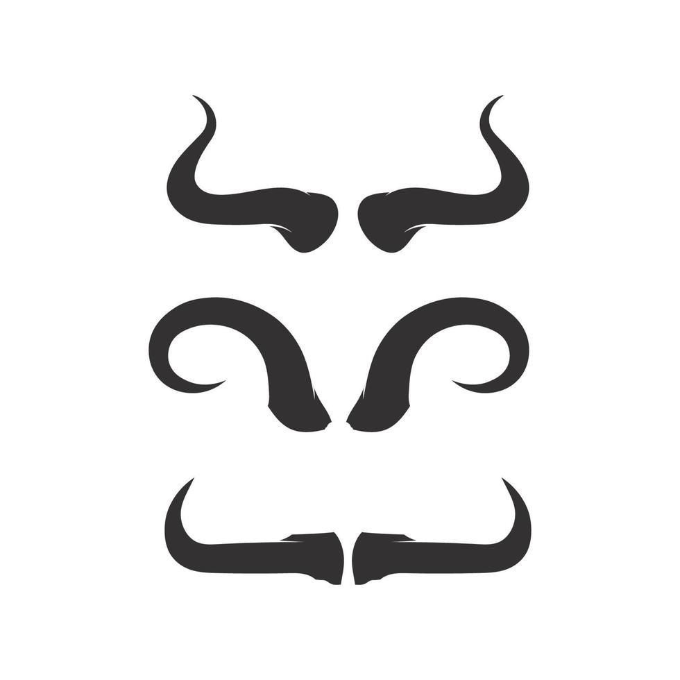 taureau buffle tête vache animal logo design vecteur corne buffle