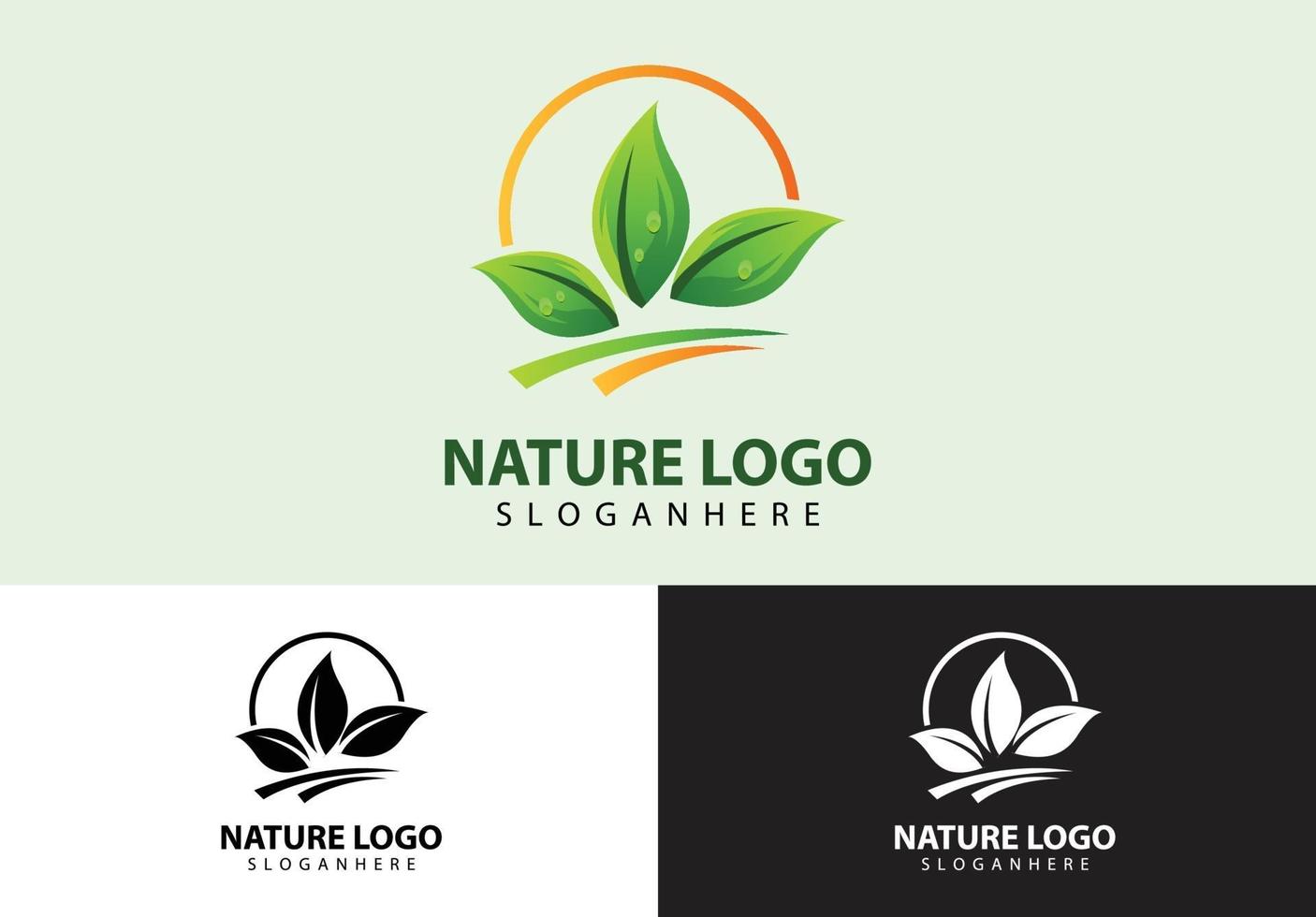 concept de logo nature feuille vecteur