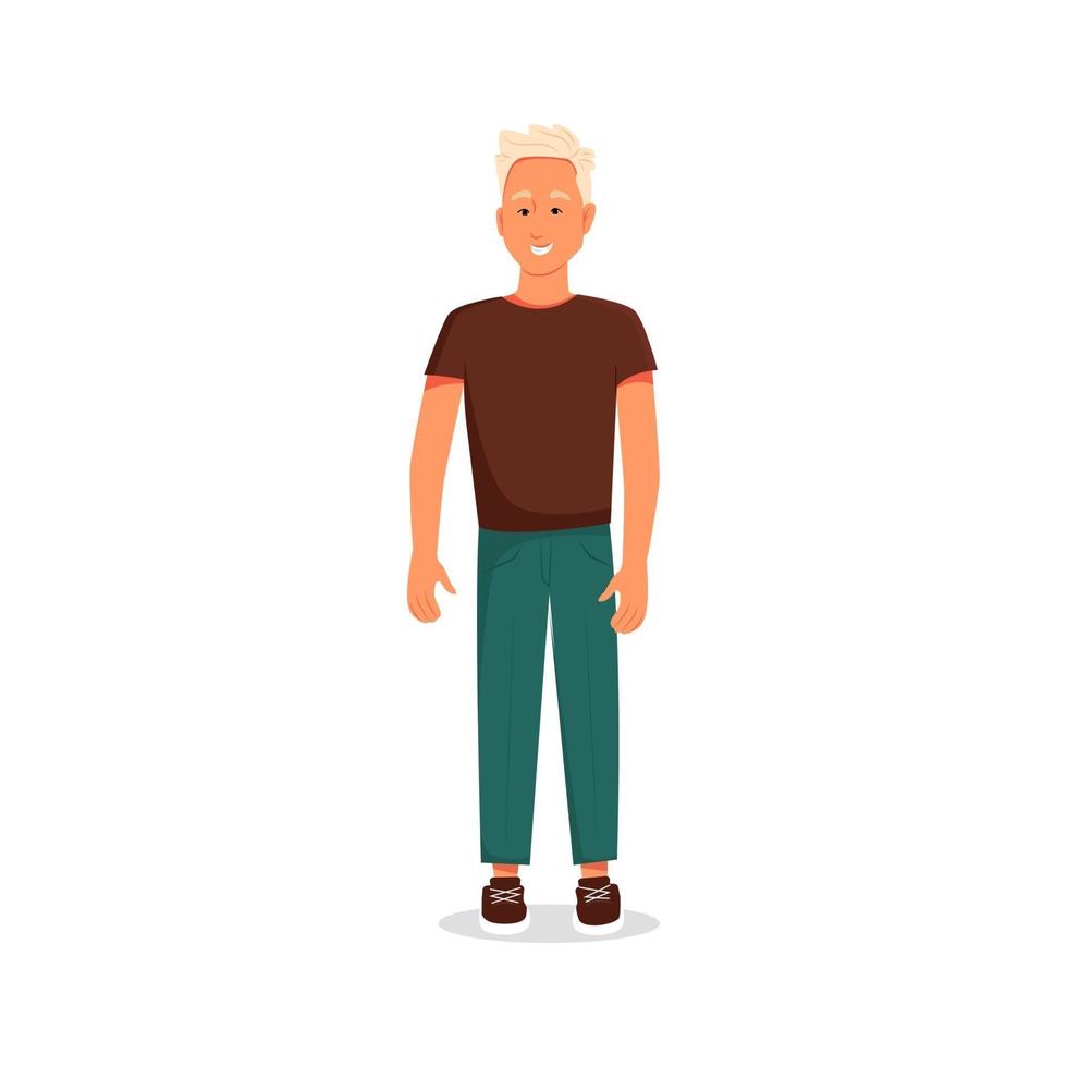 jeune homme athlétique, blond, vecteur, illustration vecteur