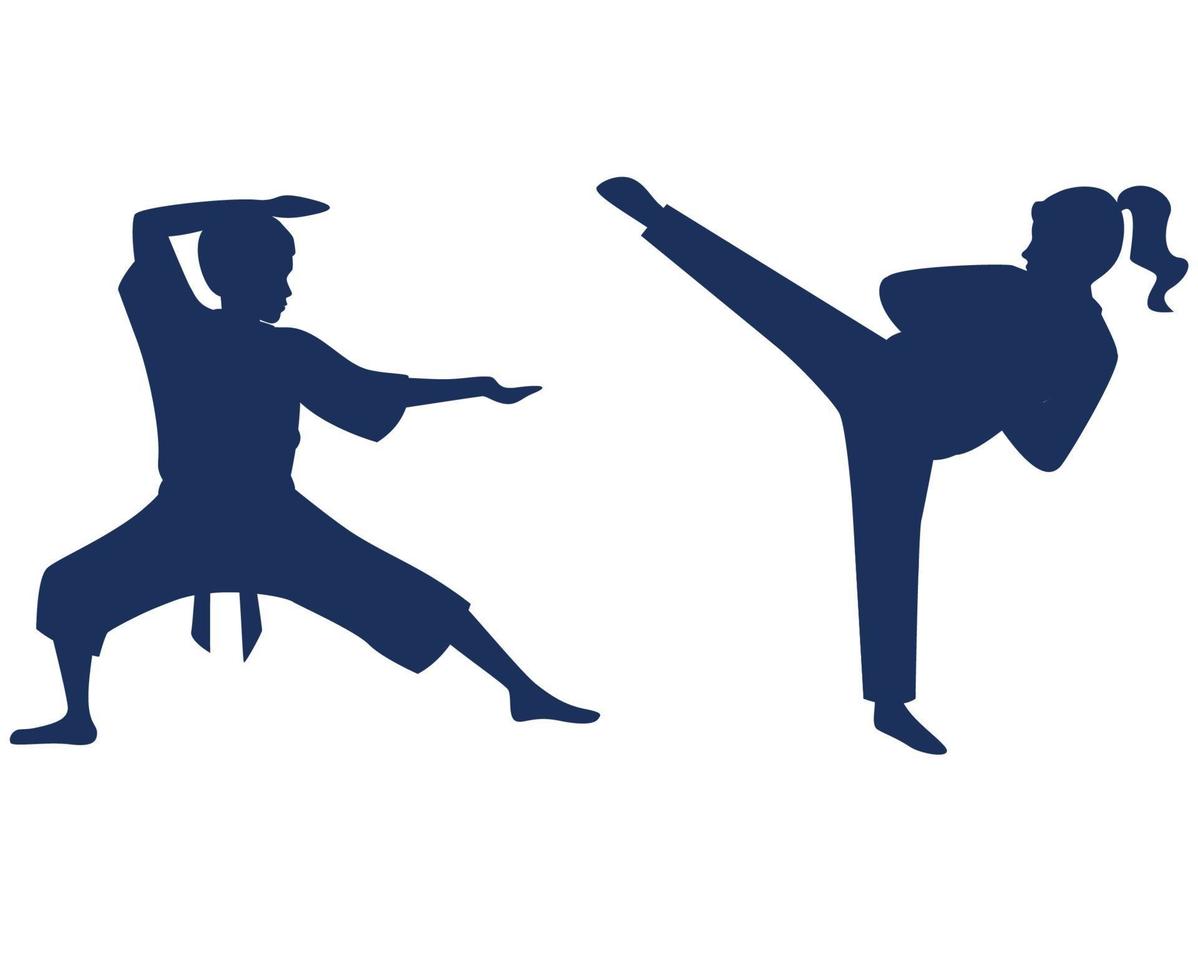 ensembles karaté sport design 2020 jeux résumé vecteur symboles icônes
