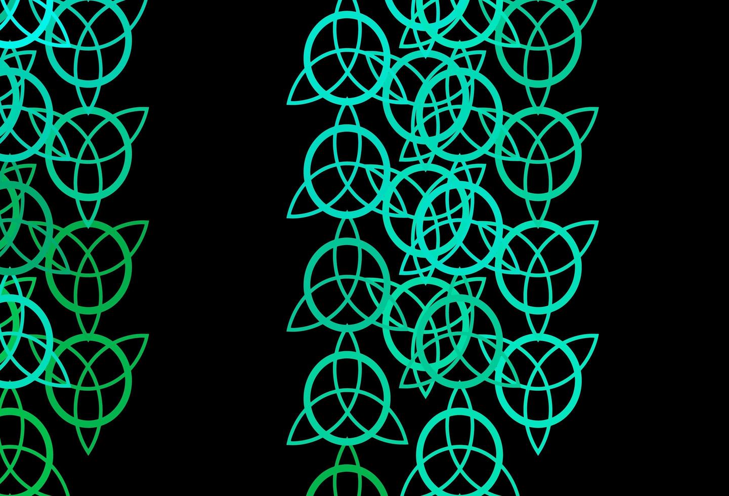 modèle vectoriel vert foncé avec des signes ésotériques.