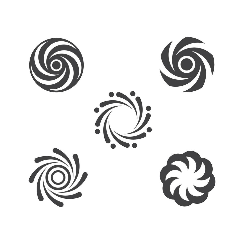 vortex logo icône vague et vecteur en spirale