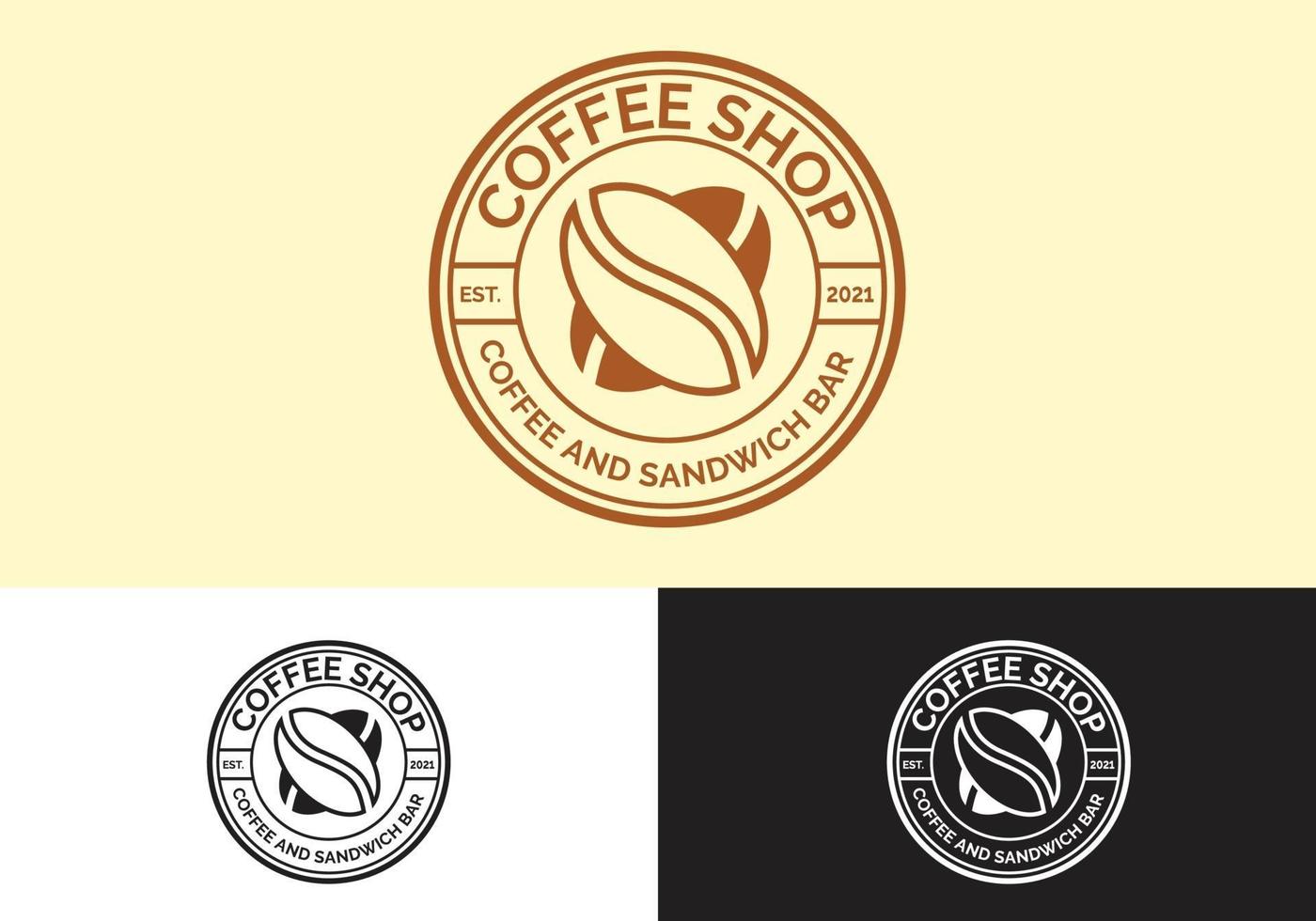 concept de logo de café vintage vecteur