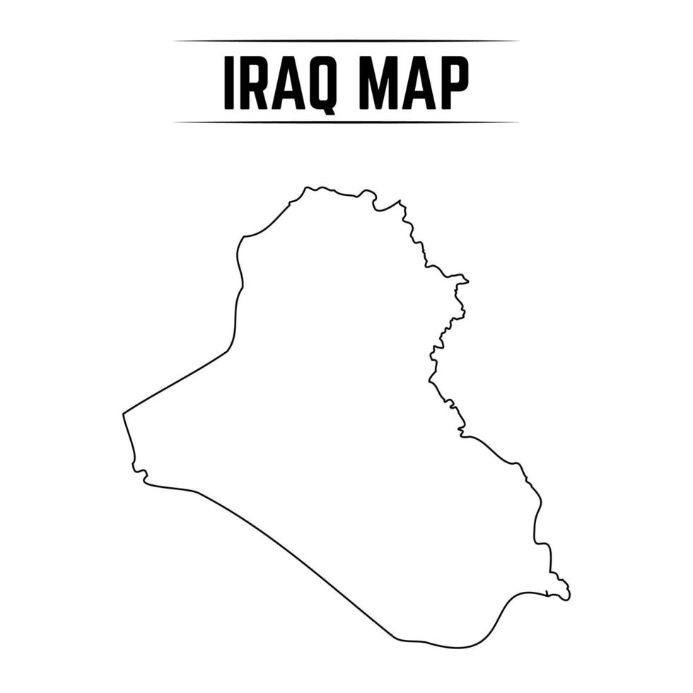 contour simple carte de l'irak vecteur