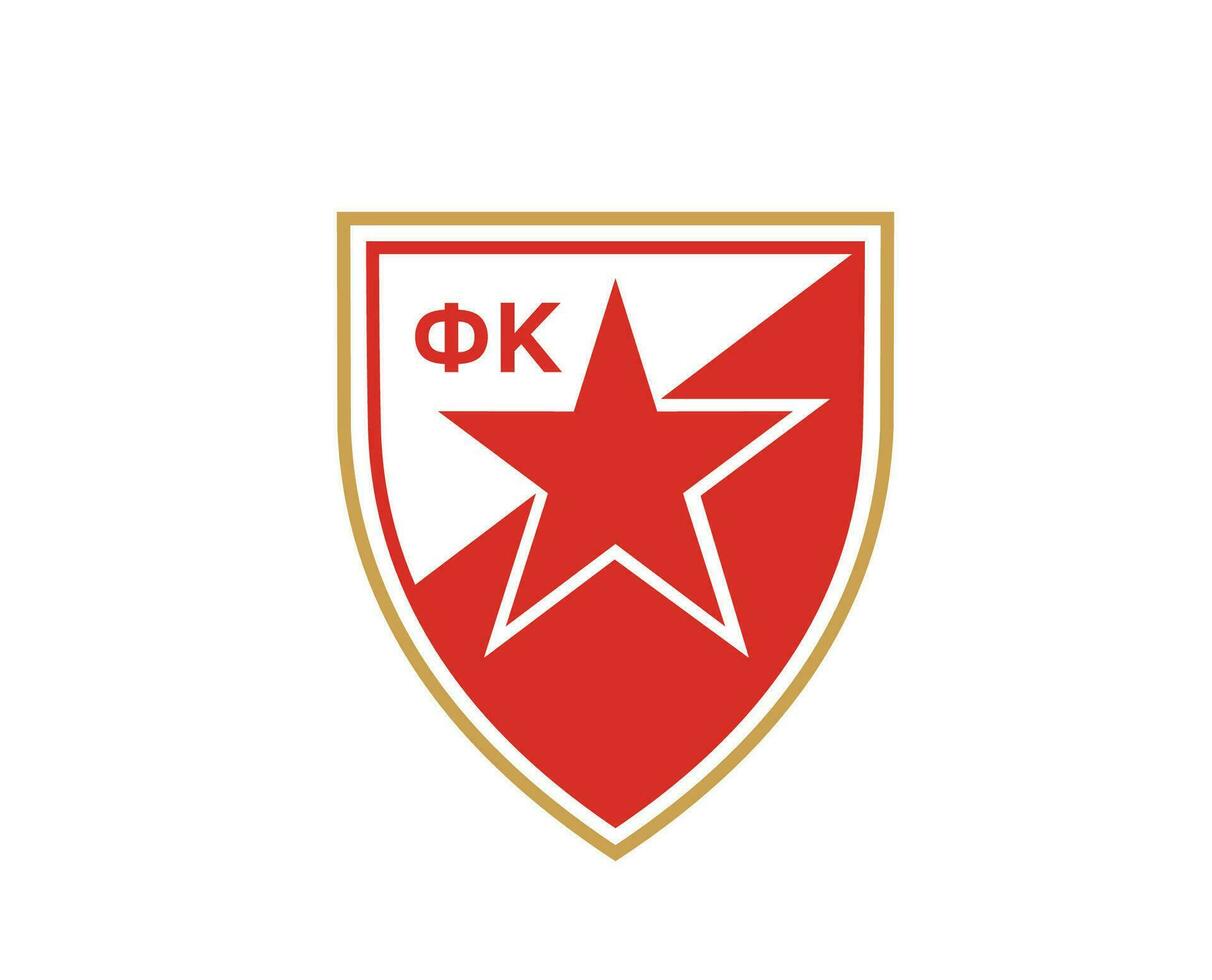 crête zvezda logo club symbole Serbie ligue Football abstrait conception vecteur illustration