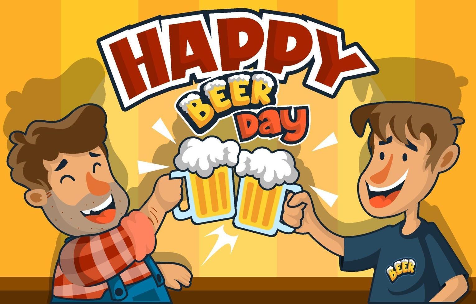 célébration de la journée internationale de la bière vecteur