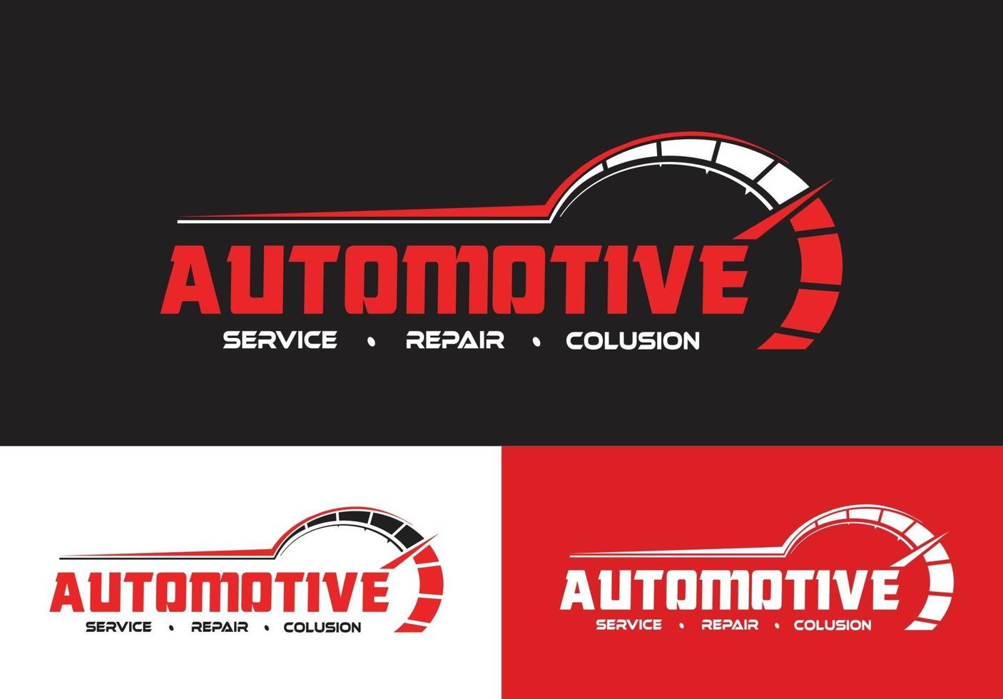 concept de logo de réparation et de service automobile vecteur