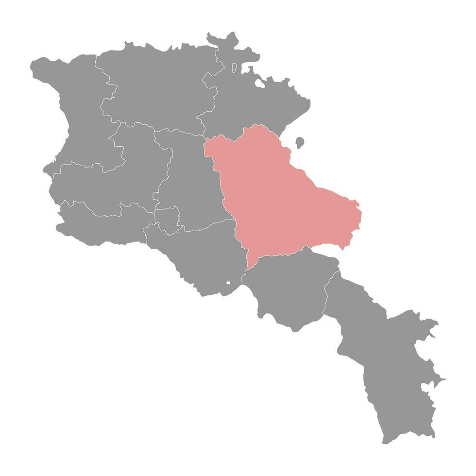 gegharkunik Province carte, administratif division de Arménie. vecteur